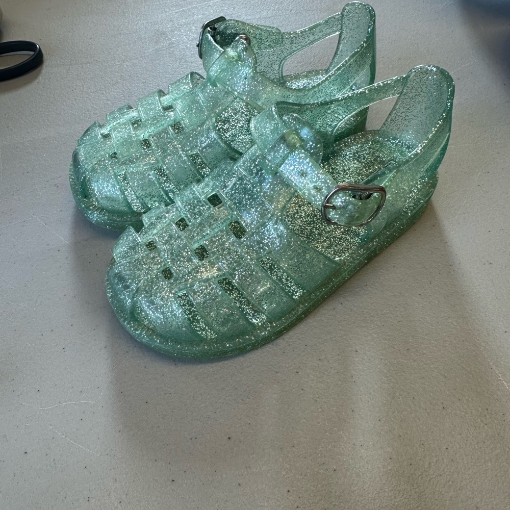Kids GAP Glitter Jelly Sandals - Mint